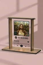 Spotify Kodlu Kişiye Özel Pleksi Plak – Ahşap Kenarlıklı Tasarım