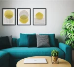 3 Parça Ahşap Tablo Seti – Dekoratif Modern Sanat Çoklu Baskı Duvar Dekoru