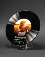 Spotify Kodlu Kişiye Özel Yuvarlak Plak Tasarımlı Pleksi