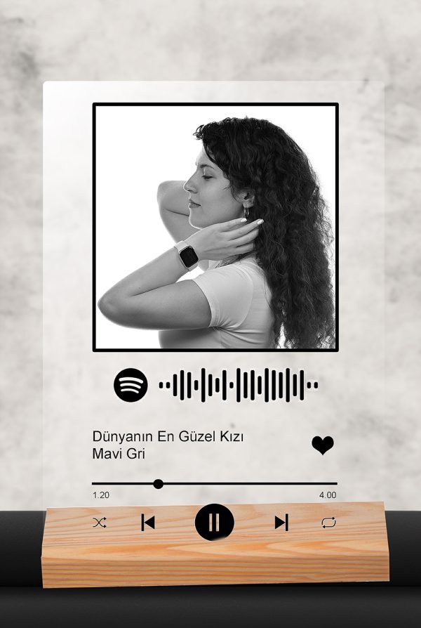 Kişiye Özel Spotify Şarkı Plaketi ve Anahtarlık Seti - Görsel 2